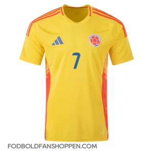 Colombia Luis Diaz #7 Hjemmebanetrøje Copa America 2024 Kortærmet